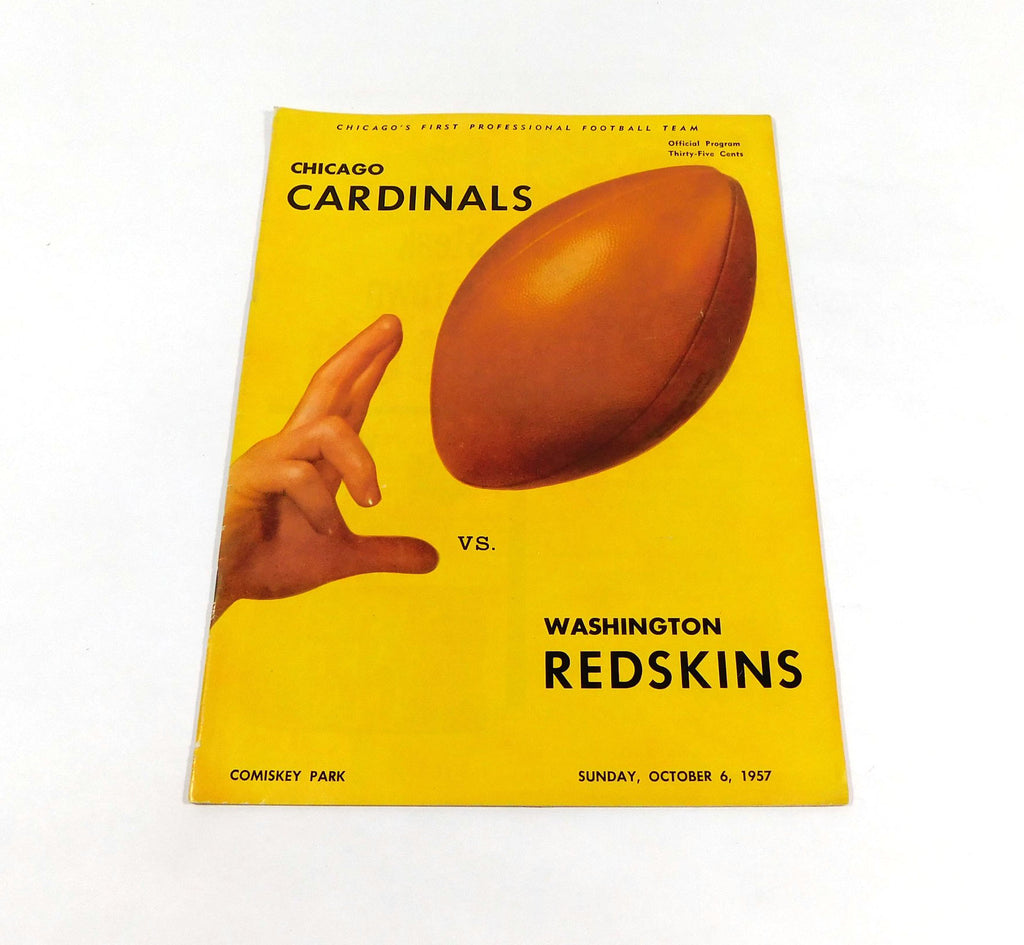 1957 Washington Redskins at Chicago Cardinals NFL Football Program 10-6-57