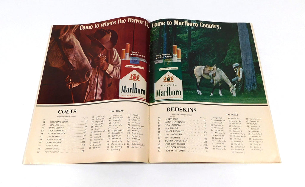 1966 Washington Redskins at Baltimore Colts NFL Football Program 11-6-66 Pic2