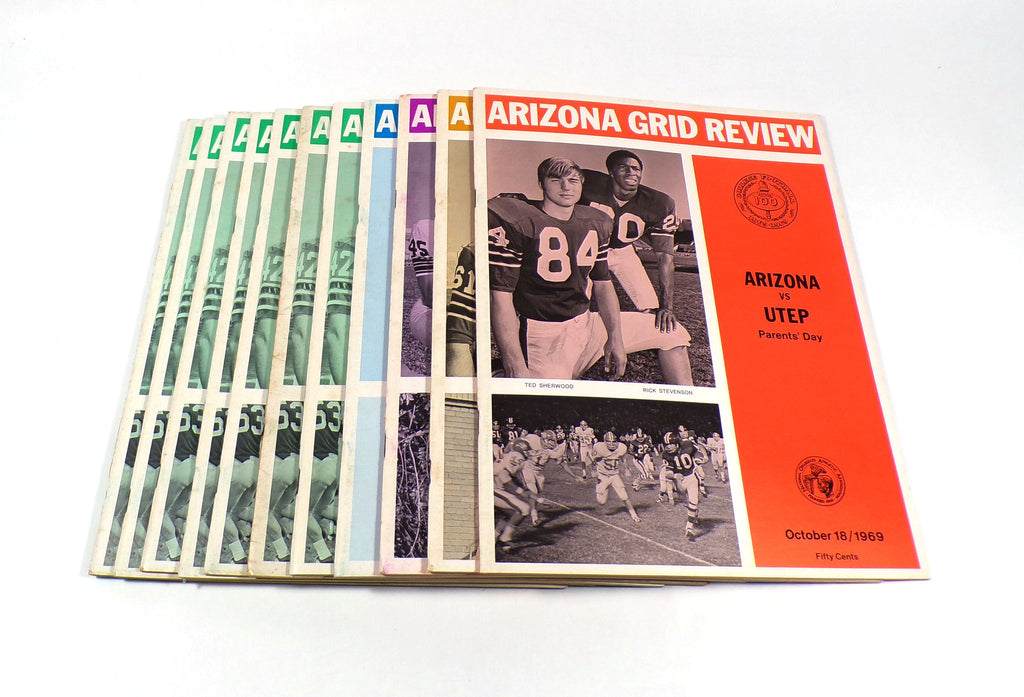 Lot of (11) Assorted 1969 Arizona College Football Programs