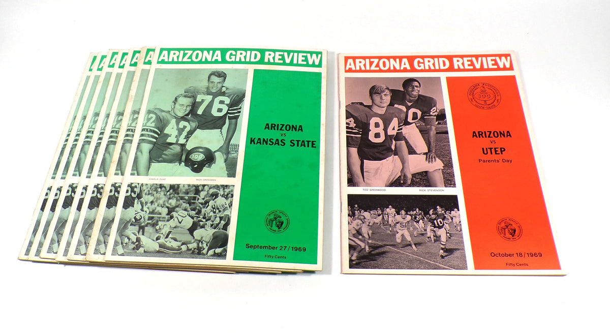 Lot of (11) Assorted 1969 Arizona College Football Programs Pic2