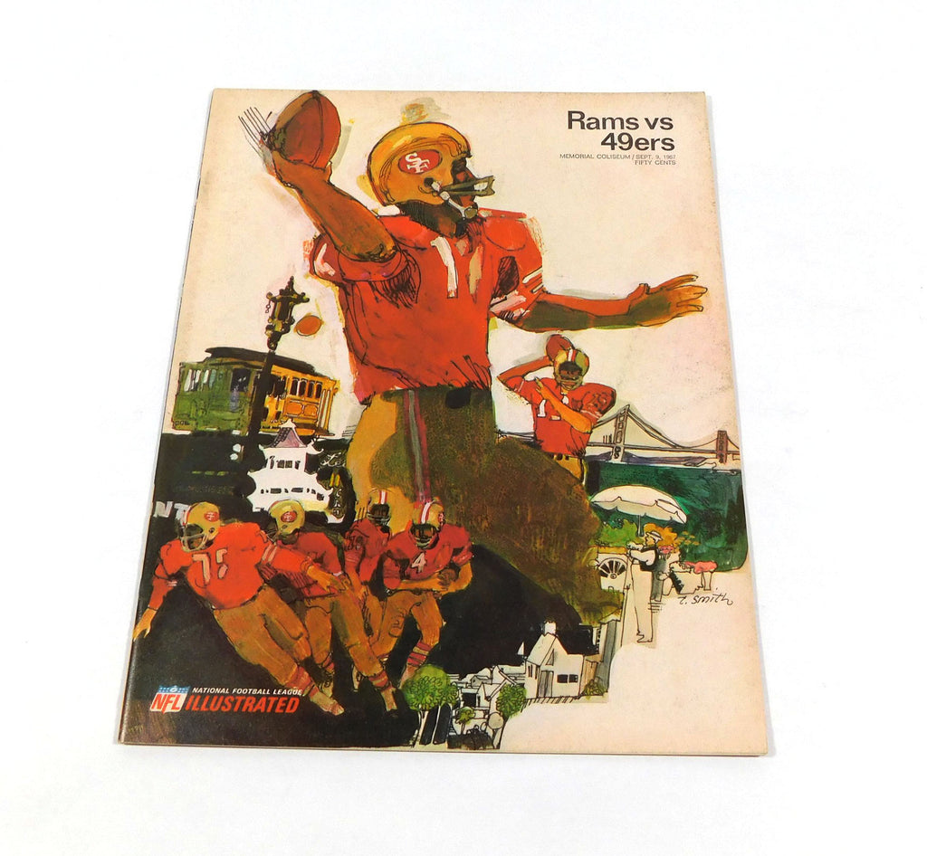 1967 San Francisco 49ers at Los Angeles Rams NFL Football Program 9-9-67