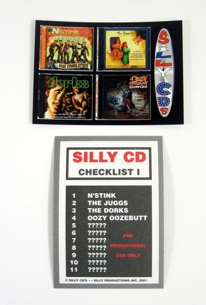 2001 Silly Productions Silly CD's Promo Card Checklist Nm/Mt