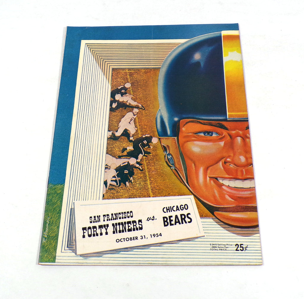 1954 Chicago Bears at San Francisco 49ers NFL Football Program 10-31-54