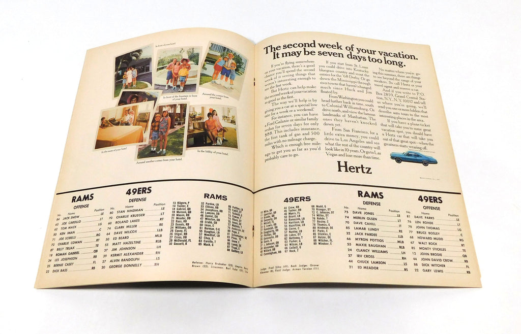 1967 San Francisco 49ers at Los Angeles Rams NFL Football Program 9-9-67 Pic2