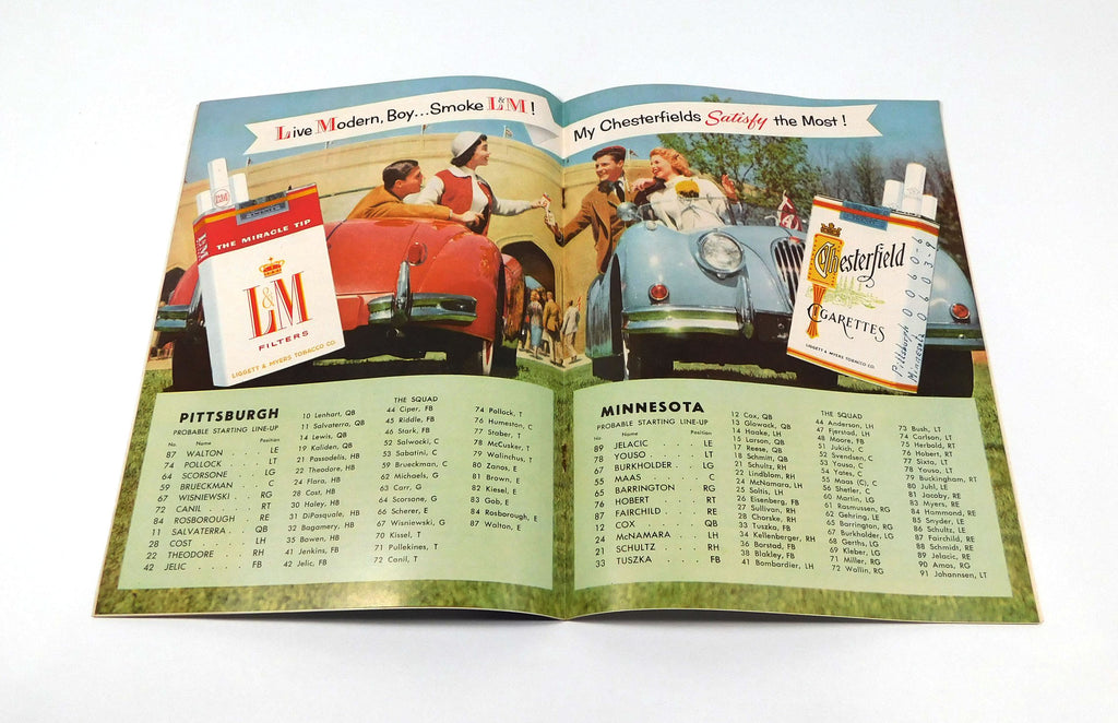 1956 Pittsburgh at Minnesota College Football Program 11-3-56 Pic2