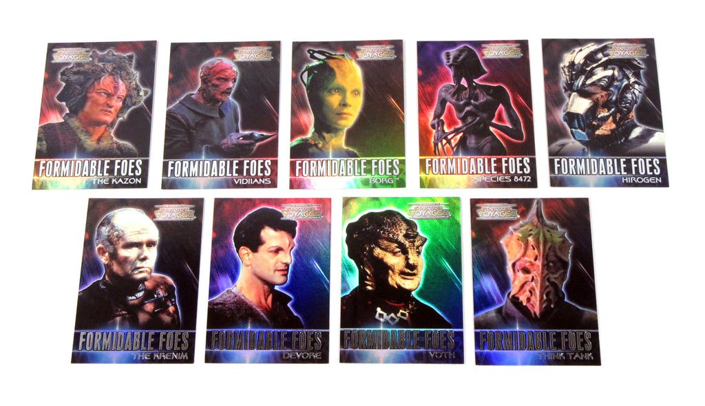 2002 Rittenhouse The Complete Star Trek Voyager Formidable Foes Set (9) Nm/Mt