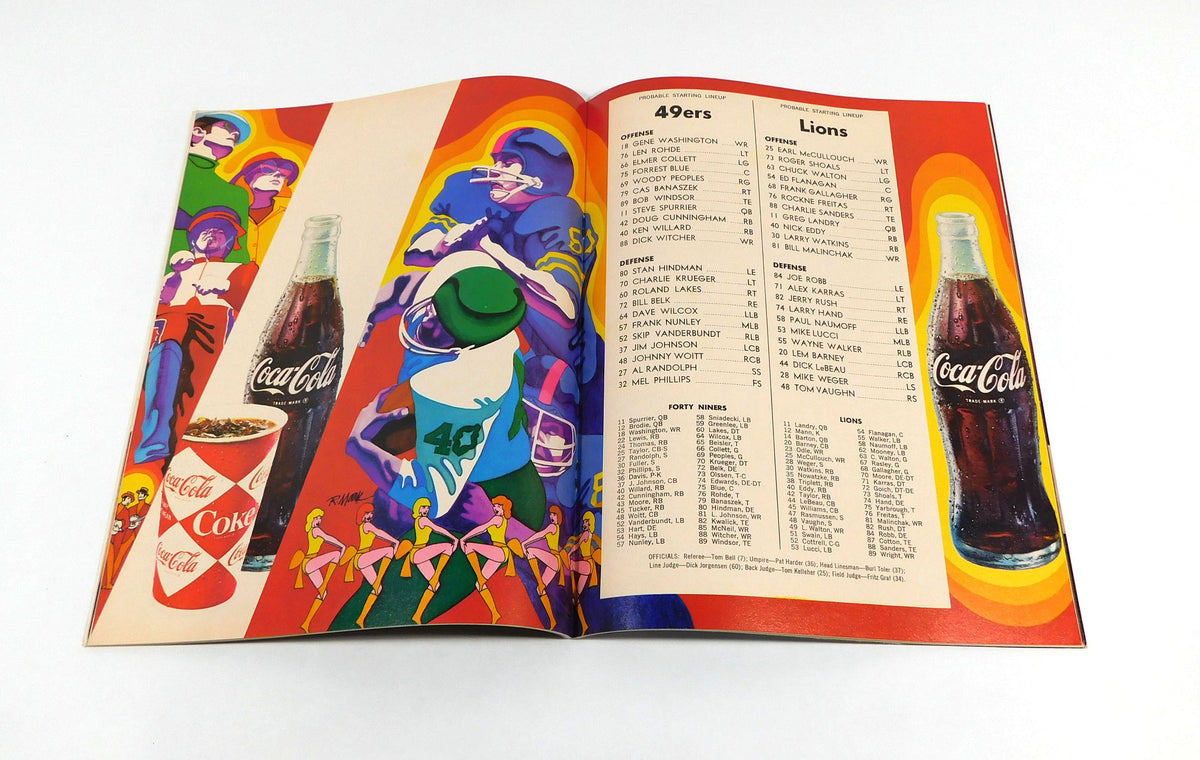 1969 Detroit Lions at San Francisco 49ers NFL Football Program 11-2-69 Pic2
