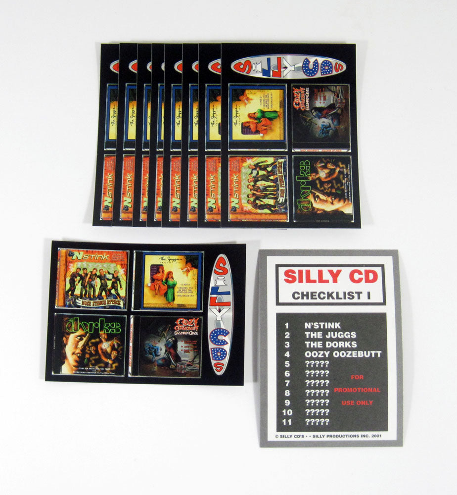 Lot of (10) 2001 Silly Productions Silly CD's Promo Card Checklist Nm/Mt