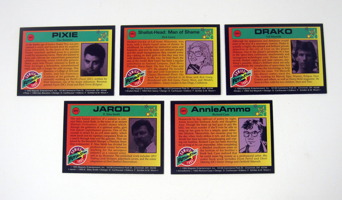 1993 Majestic Comics Future Stars Star Players Chase Card Set (5) Nm/Mt Pic2