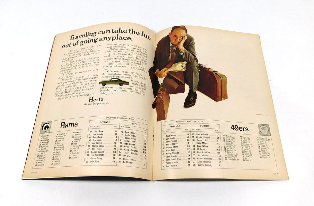 1967 San Francisco 49ers at Los Angeles Rams NFL Football Program 10-8-67 Pic2