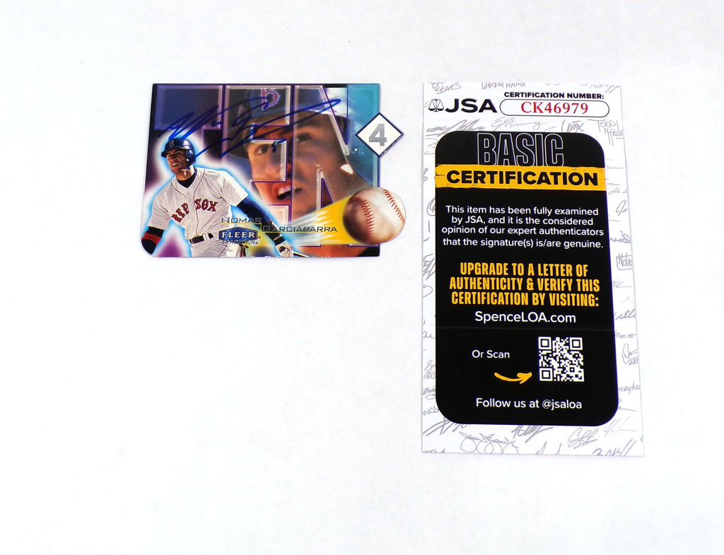 Nomar Garciaparra Signed 2000 Fleer Tradition Ten Die-Cut Card Red Sox JSA Auto