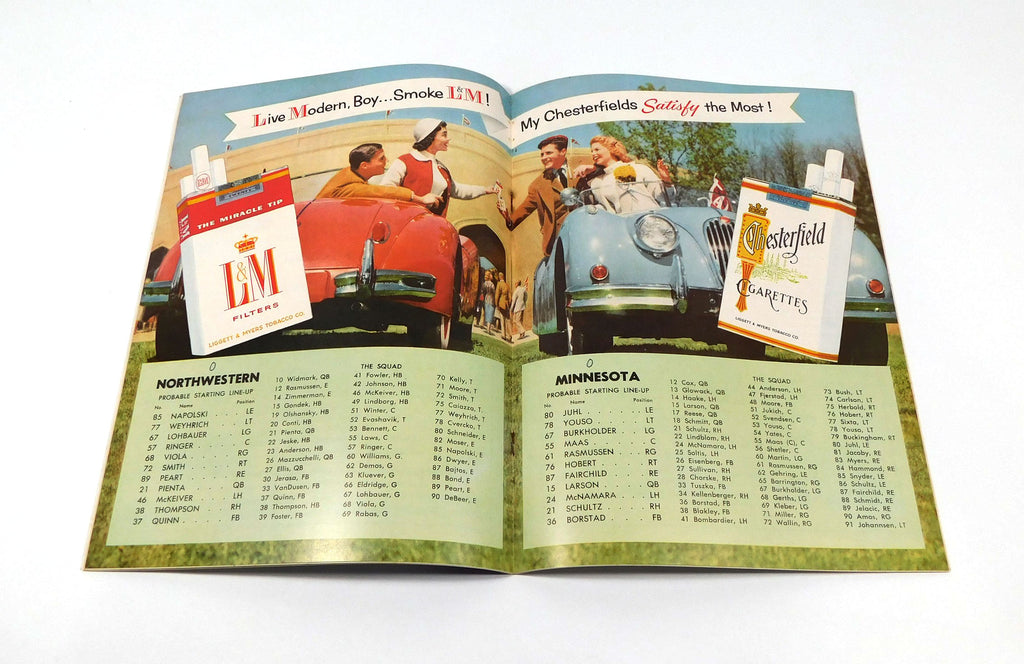1956 Northwestern at Minnesota College Football Program 10-13-56 Pic2