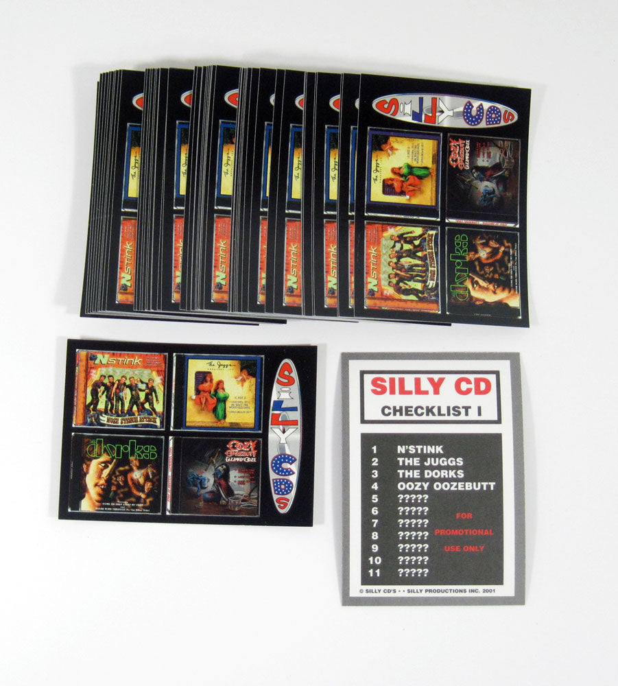 Lot of (50) 2001 Silly Productions Silly CD's Promo Card Checklist Nm/Mt