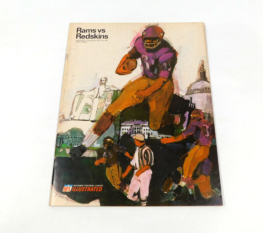 1967 Washington Redskins at Los Angeles Rams NFL Football Program 10-22-67
