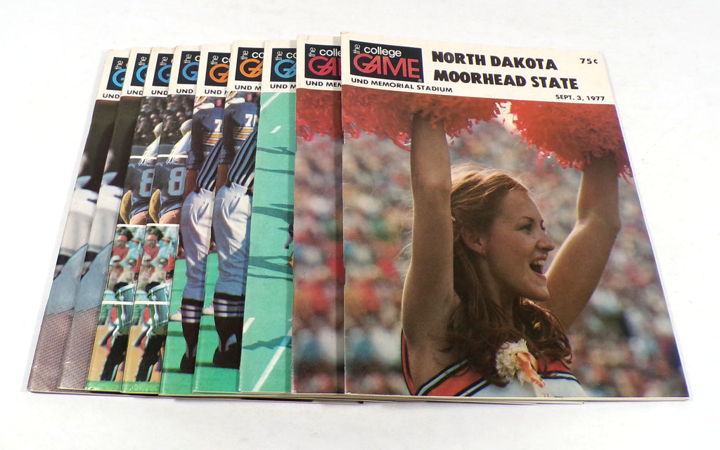 Lot of (9) Assorted 1977 North Dakota College Football Programs