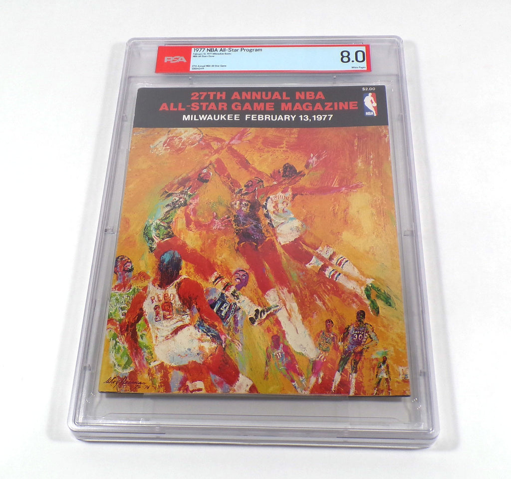 1976-77 NBA Basketball All-Star Program Milwaukee 2-13-77 PSA 8