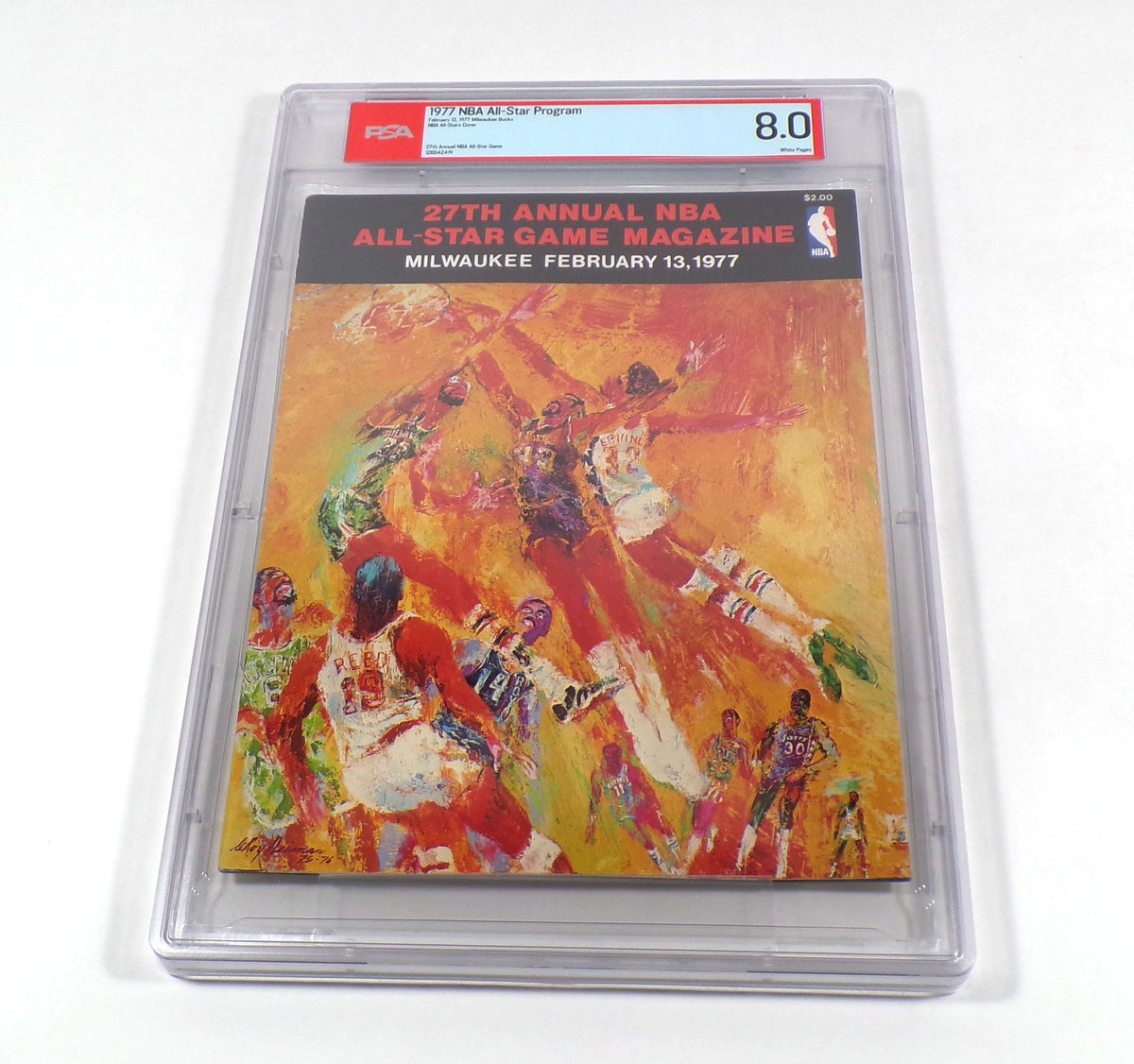 1976-77 NBA Basketball All-Star Program Milwaukee 2-13-77 PSA 8