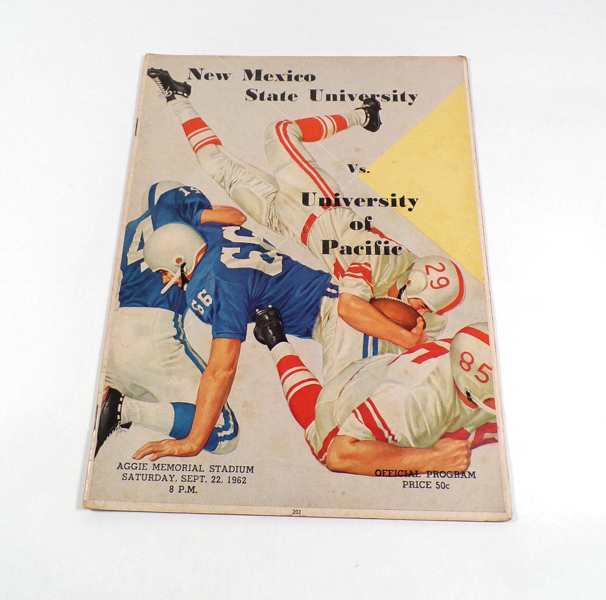 1962 University of Pacific at New Mexico State College Football Program 9-22-62