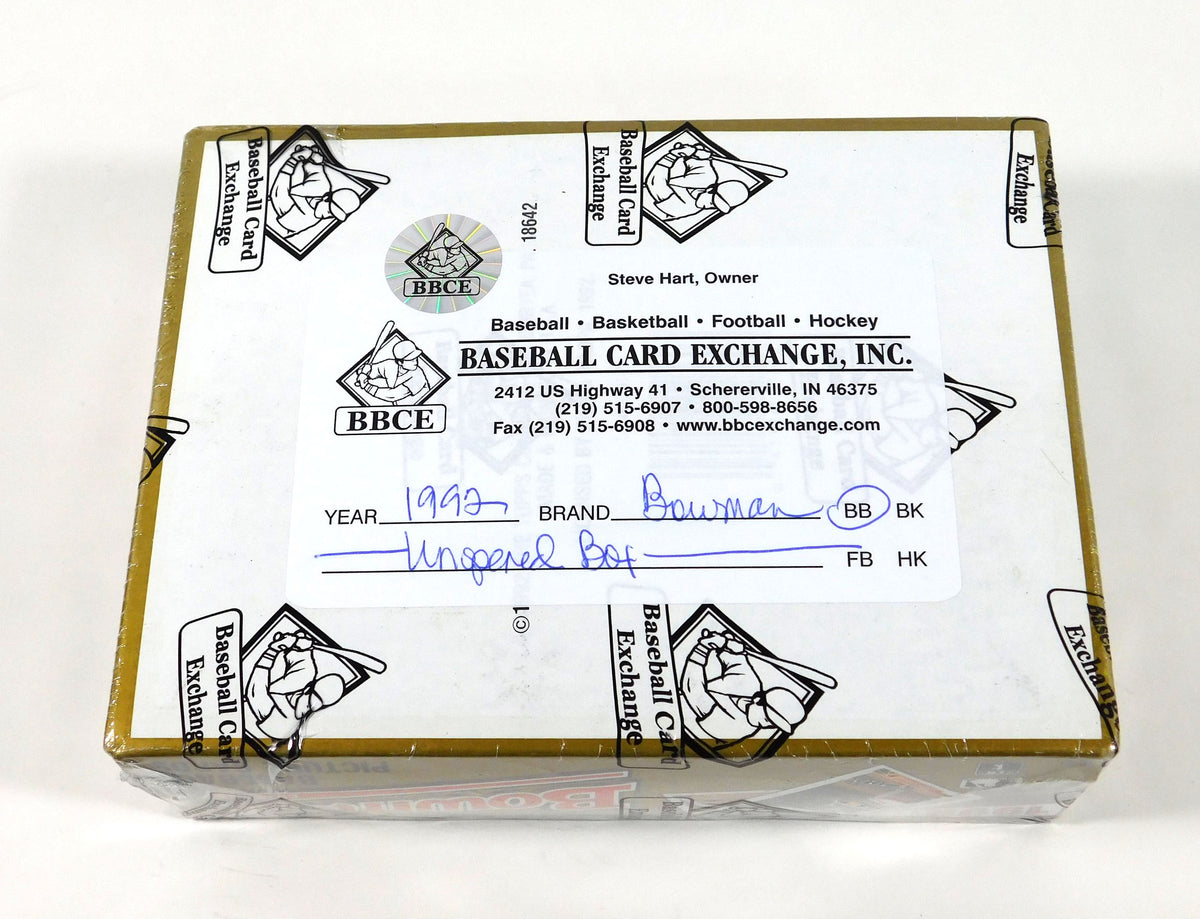 1992 Bowman Baseball Box (36 Packs) BBCE Wrapped Pic2