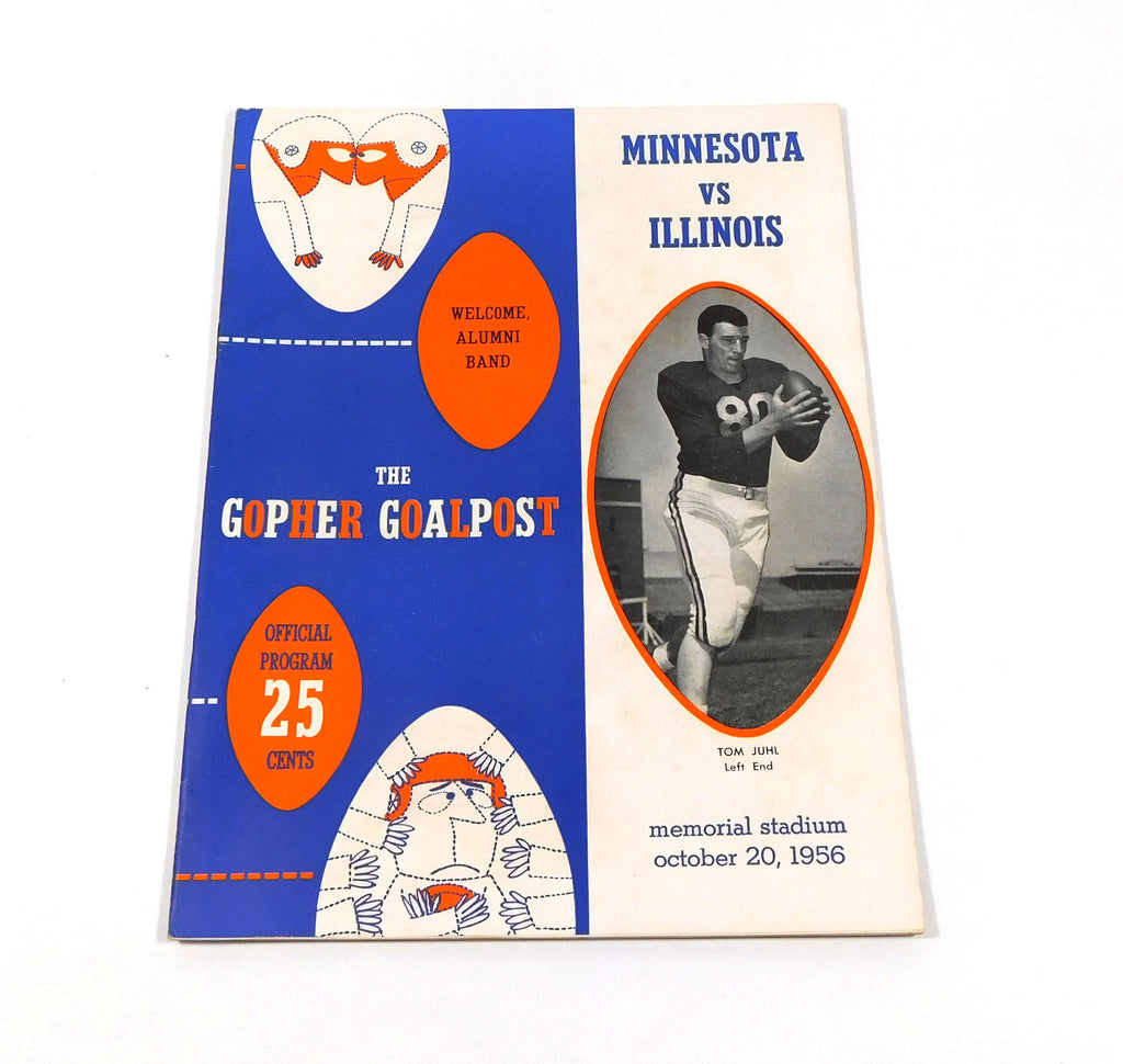 1956 Illinois at Minnesota College Football Program 10-20-56