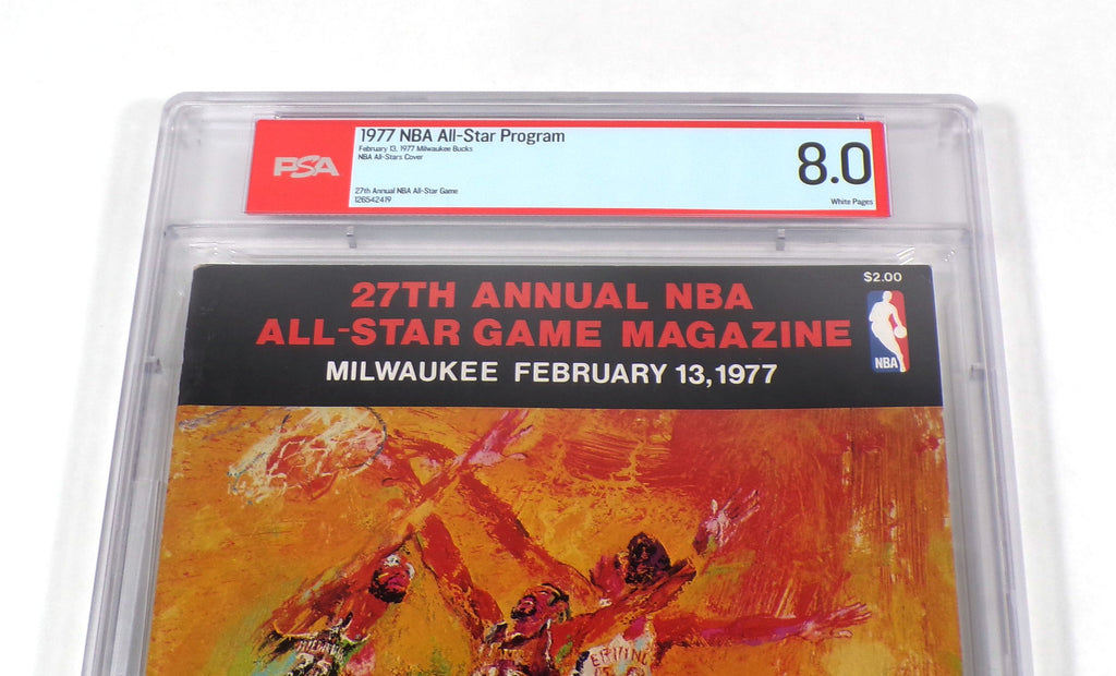 1976-77 NBA Basketball All-Star Program Milwaukee 2-13-77 PSA 8 Pic2