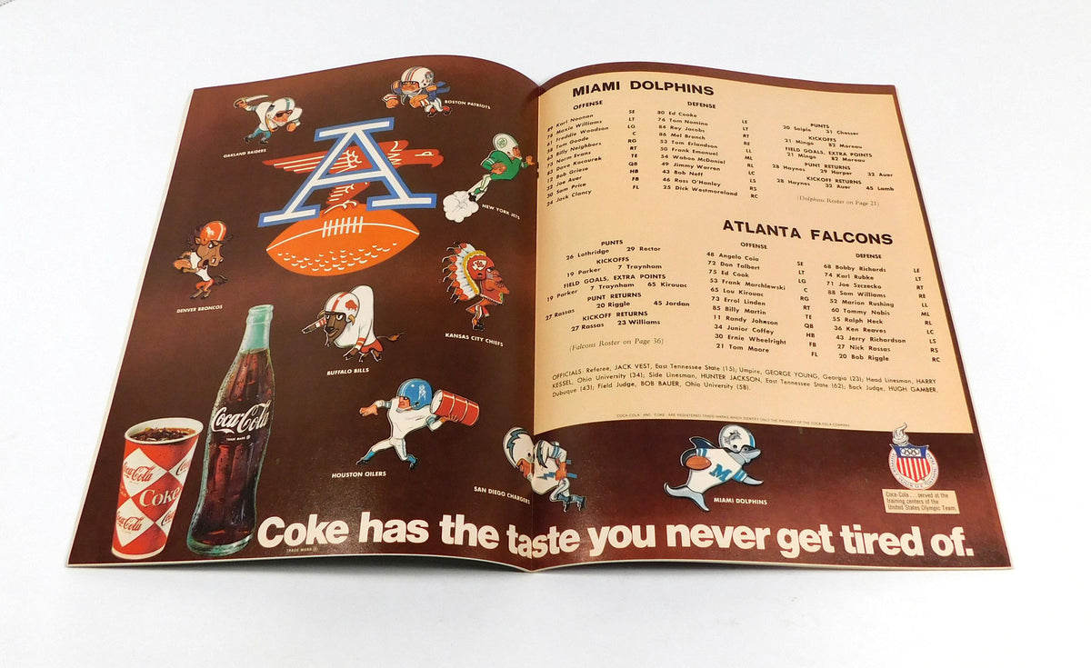 1967 Atlanta Falcons at Miami Dolphins AFL Football Program 8-19-67 Pic2