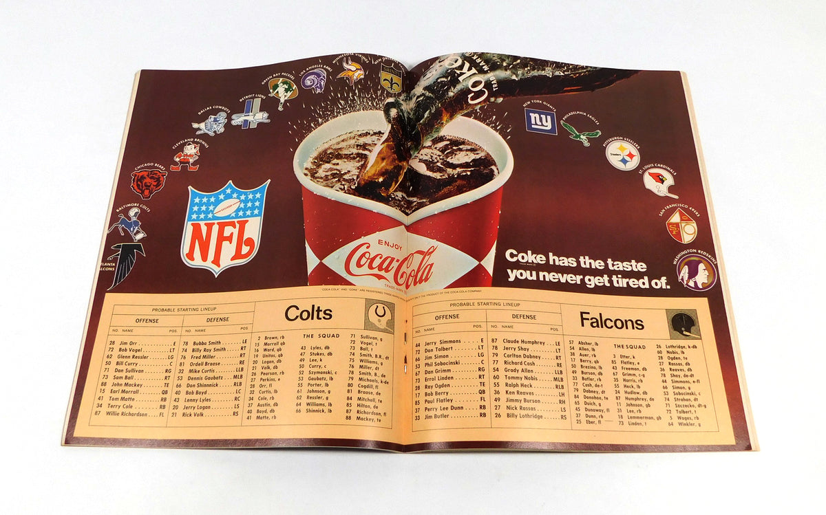 1968 Atlanta Falcons at Baltimore Colts NFL Football Program 12-1-68 Pic2