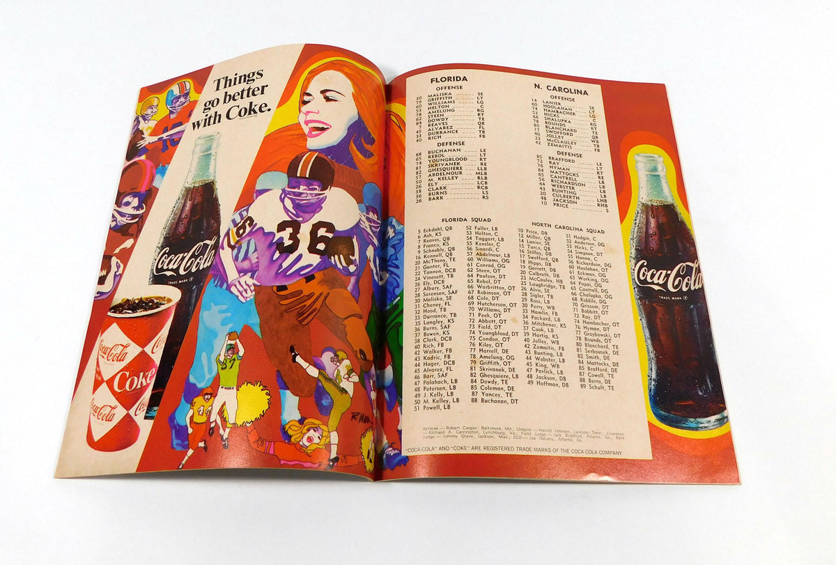 1969 North Carolina at Florida College Football Program 10-18-69 Pic2