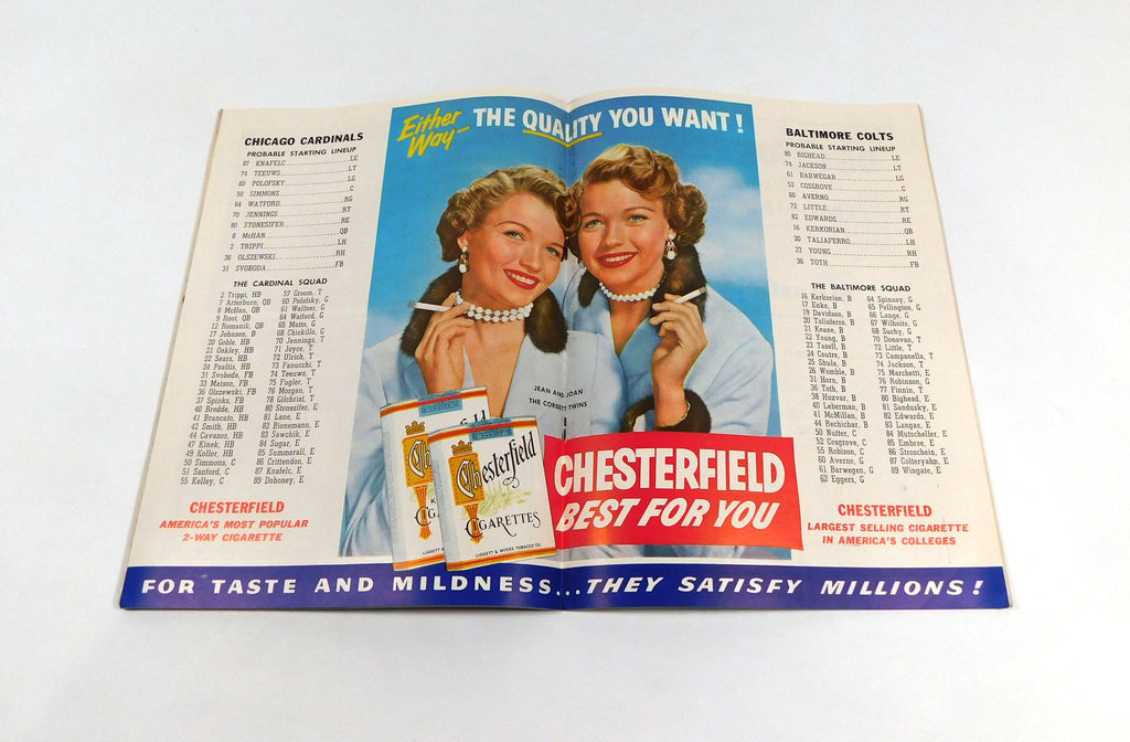 1954 Baltimore Colts at Chicago Cardinals NFL Football Program 9-15-54 Pic2