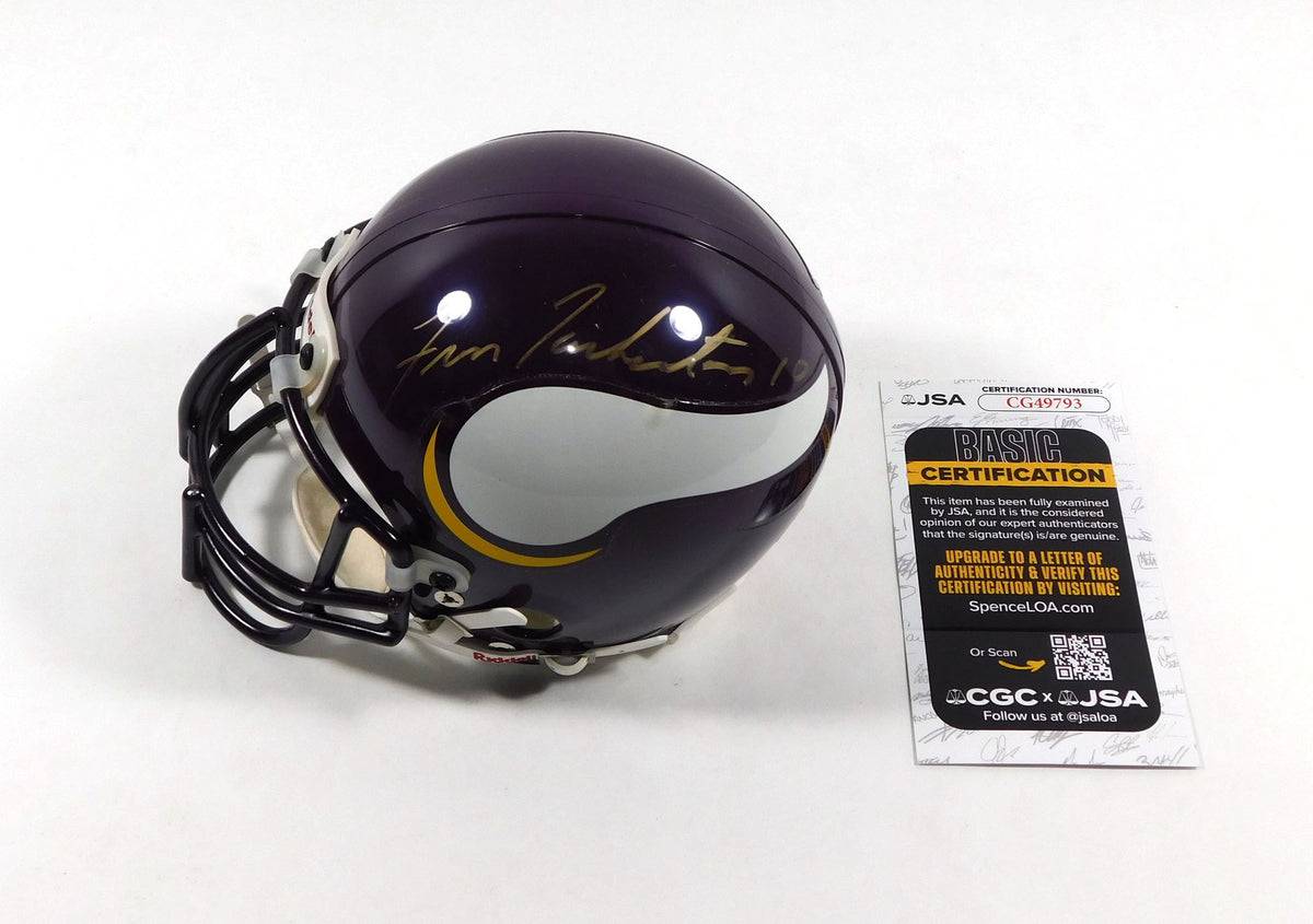 Fran Tarkenton Signed Mini Football Helmet Vikings JSA Auto