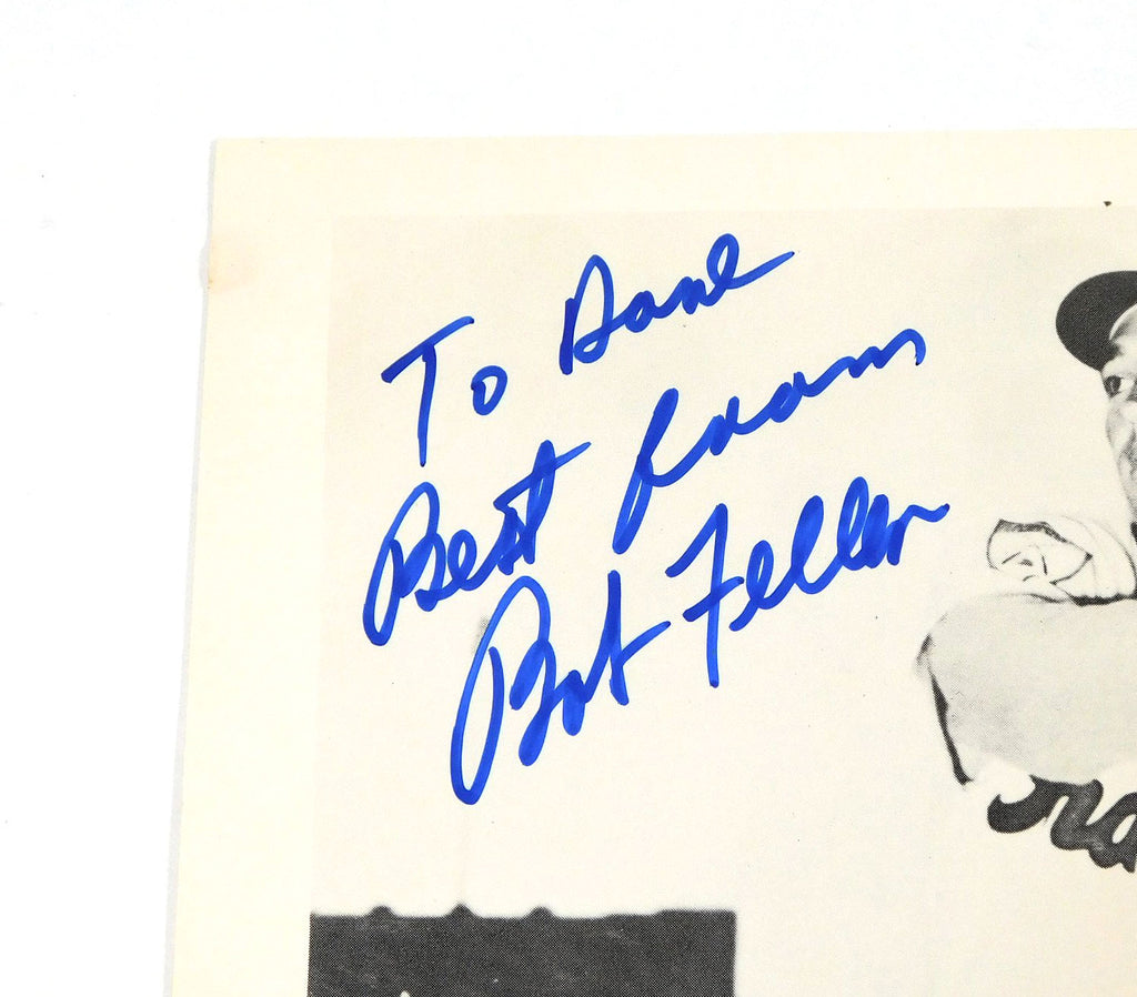 Bob Feller Signed 8 x 10 B & W Photo Indians Personalized JSA Auto Pic2