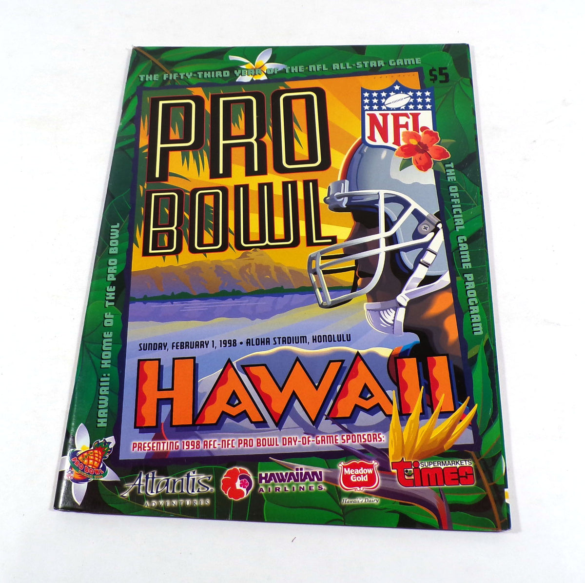1998 AFC vs NFC Pro Bowl NFL Football Program 2-1-98 Hawaii