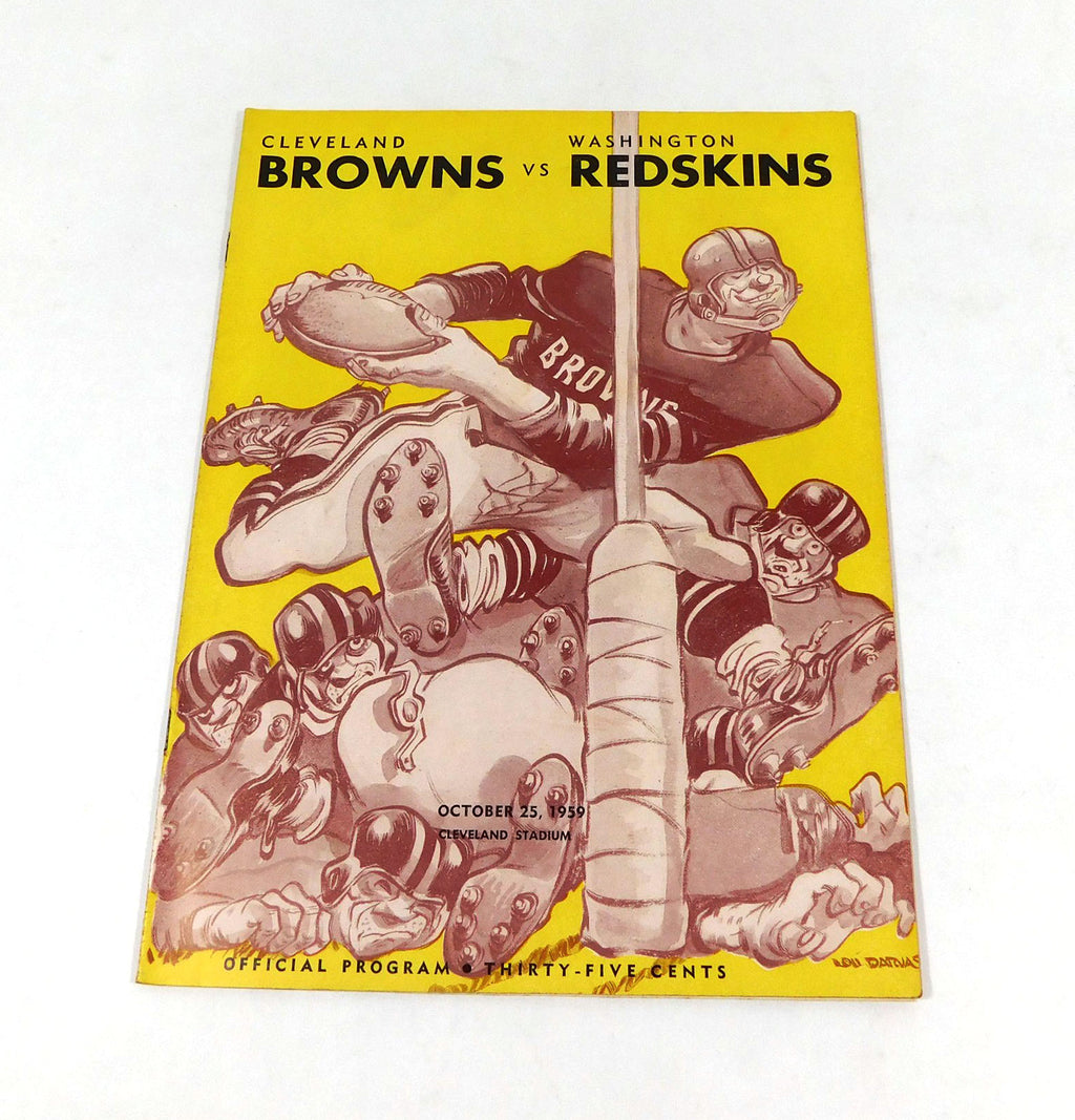 1959 Washington Redskins at Cleveland Browns NFL Football Program 10-25-59 8659