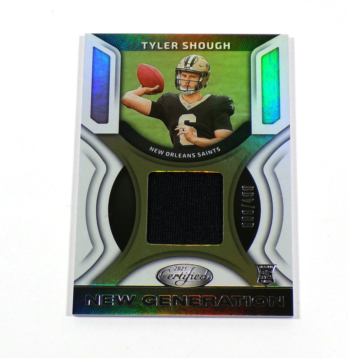 2025 Panini Certified Tyler Shough Rookie New Generation #NGJTSH /499 Jersey