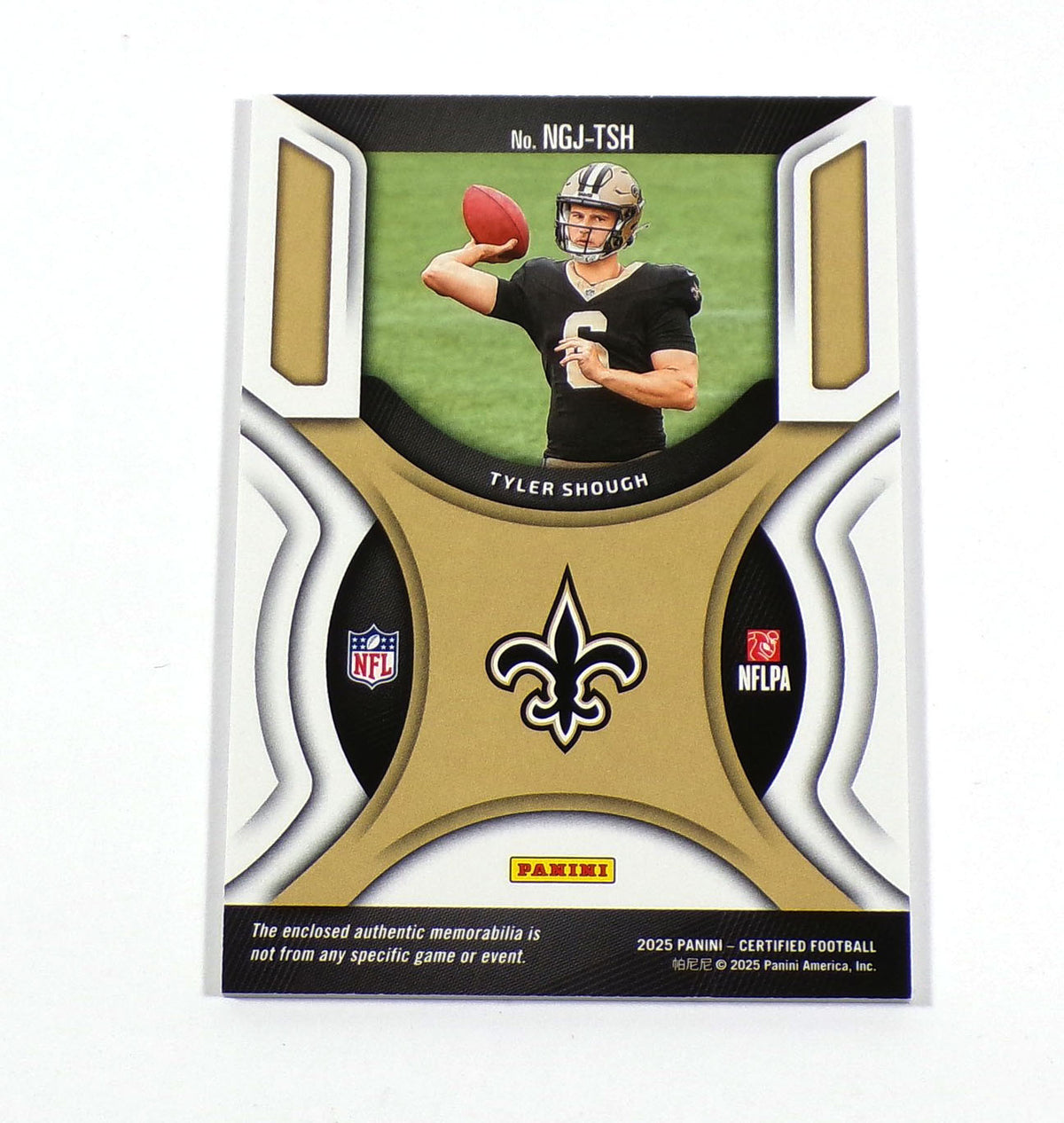 2025 Panini Certified Tyler Shough Rookie New Generation #NGJTSH /499 Jersey Pic2