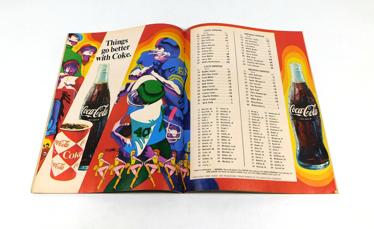 1969 Washington Redskins at Baltimore Colts NFL Football Program 11-2-69 Pic2
