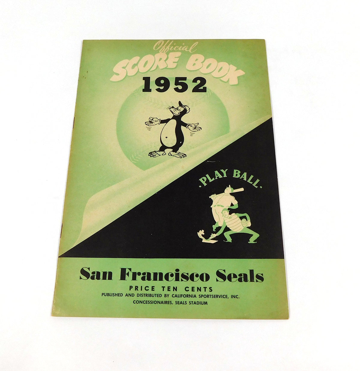 1952 San Francisco Seals vs Generic Opponent PCL Baseball Program