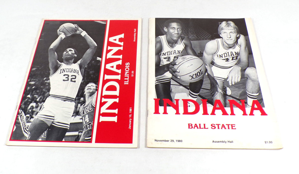 Lot of (2) Different 1982-83 Indiana College Basketball Programs National Champs