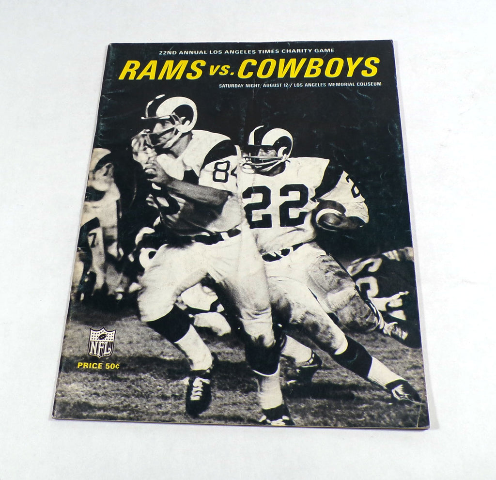 1967 Dallas Cowboys at Los Angeles Rams NFL Football Program 8-12-67