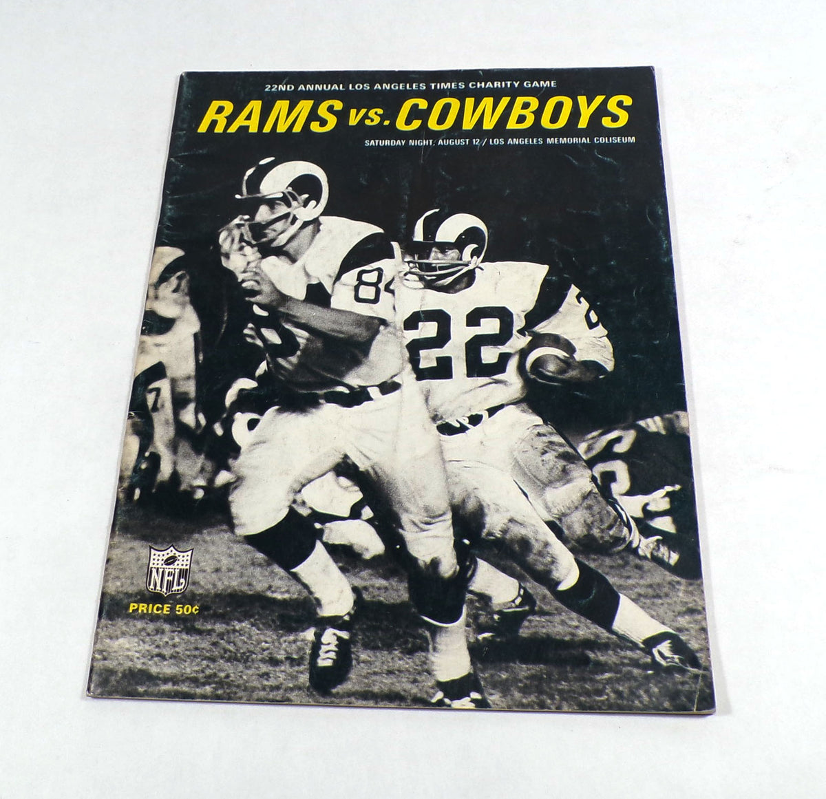 1967 Dallas Cowboys at Los Angeles Rams NFL Football Program 8-12-67