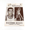 1963-64 New York Knicks vs Baltimore Bullets NBA Basketball Program 11-2-63