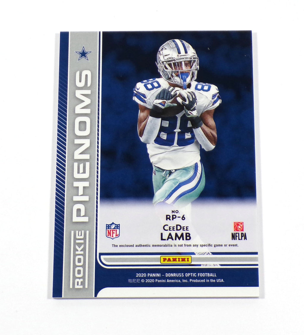 2020 Panini Donruss Optic CeeDee Lamb Rookie Phenoms Blue #RP6 Jersey Pic2