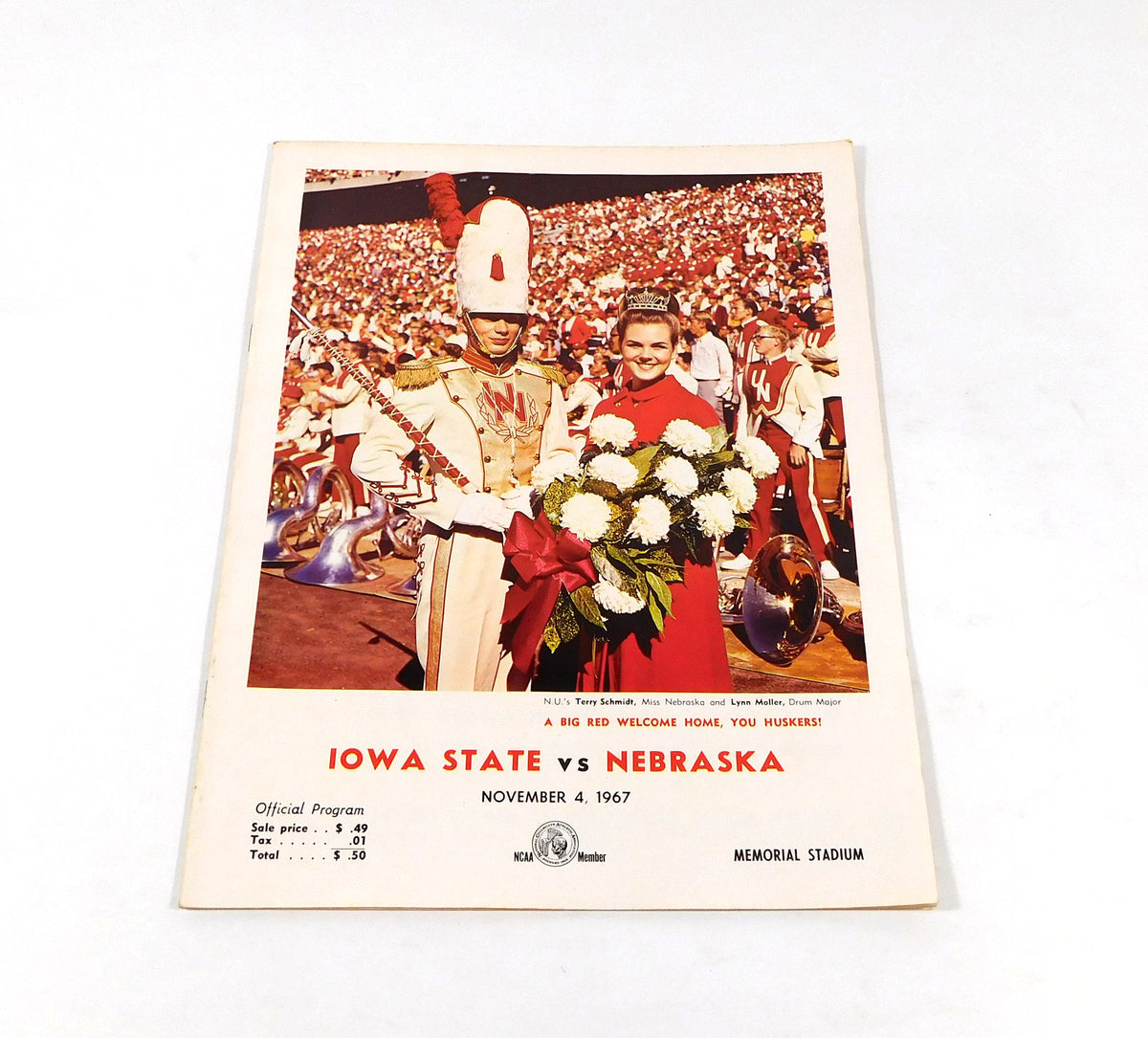 1967 Iowa State at Nebraska College Football Program 11-4-67