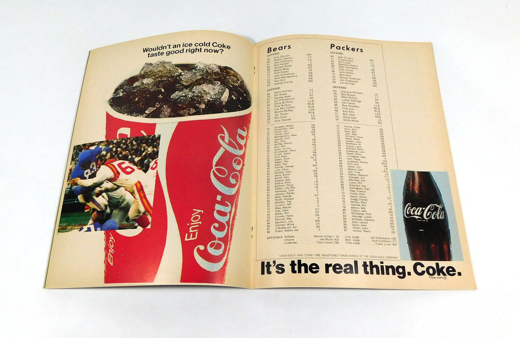 1970 Chicago Bears at Green Bay Packers NFL Football Program 11-15-70 Pic2