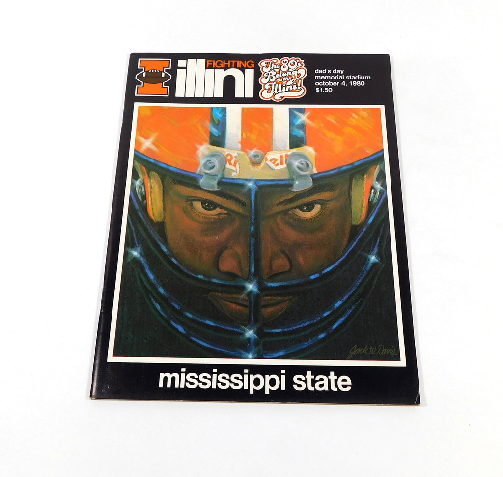 1980 Mississippi State at Illinois College Football Program 10-4-80