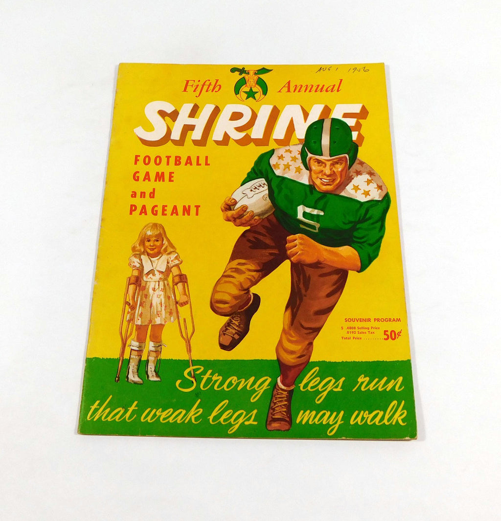 1956 North vs South Shrine College Football All-Star Game Program 8-1-56