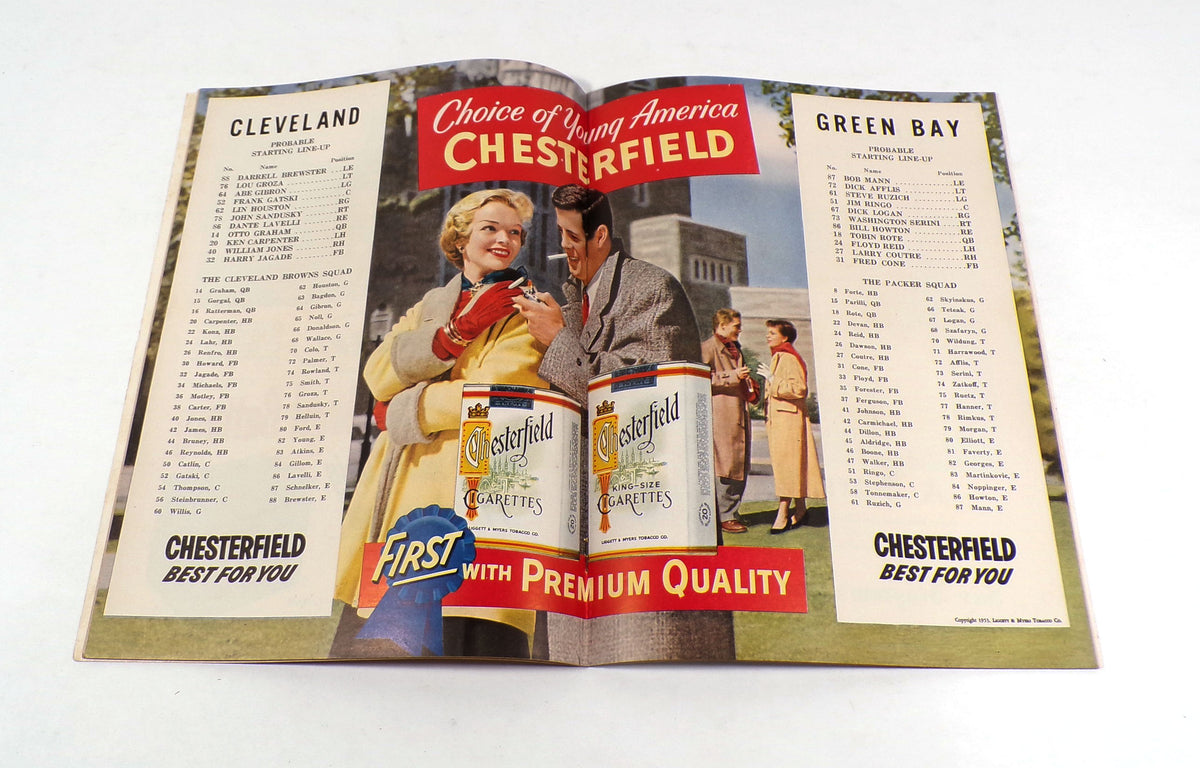1955 Cleveland Browns at Green Bay Packers NFL Football Program 9-27-55 Pic2