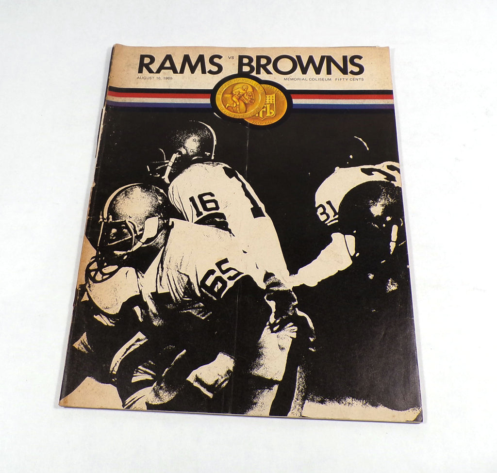 1969 Cleveland Browns at Los Angeles Rams NFL Football Program 8-16-69