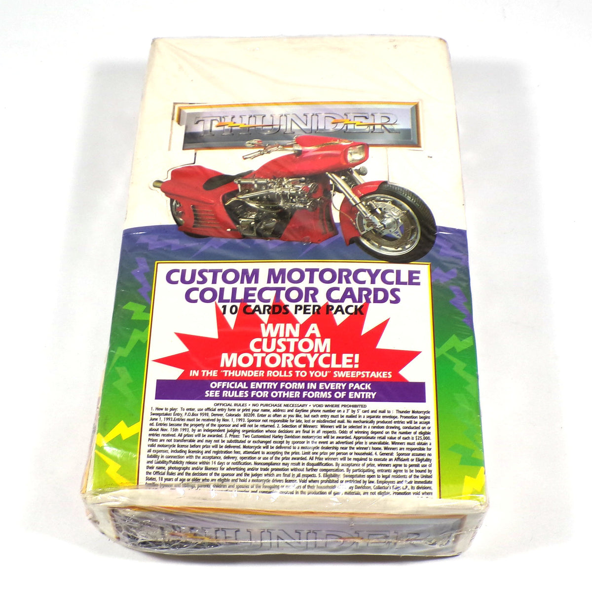 1993 Thunder Custom Motorcycle Trading Card Box Sealed (36 Packs)