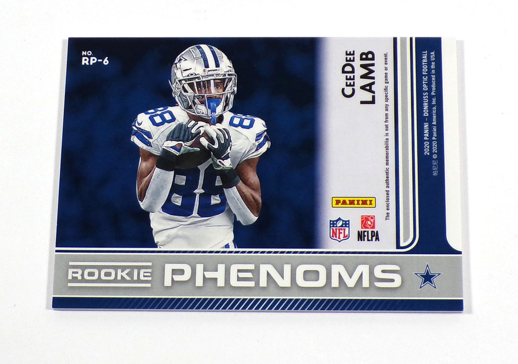 2020 Panini Donruss Optic CeeDee Lamb Rookie Phenoms Blue Horizontal #RP6 Jersey Pic2
